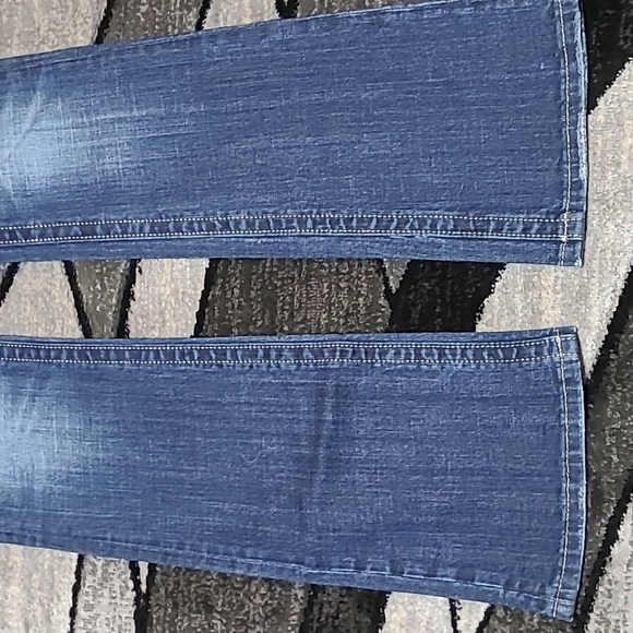 MISS ME ZEBRA PRINT FLEUR DE LIS RHINESTONES BOOT-CUT DENIM JEAN - Picture 11 of 16